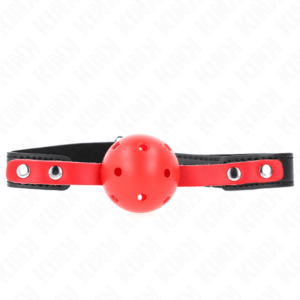 KINK-COLLAR-GAG-KINK-RED-HOLLOW-HARD-BALL-4-CM-GAG-BLACK-STRAP-60-x-2-CM-ADJUSTABLE-37-52-CM-1