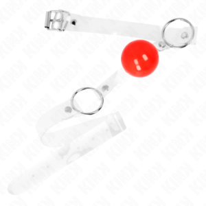KINK-COLLAR-GAG-KINK-RED-TRANSPARENT-PVC-BALL-4-CM-GAG-ADJUSTABLE-1