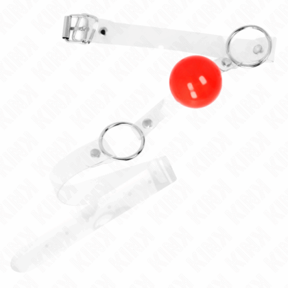 KINK-COLLAR-GAG-KINK-RED-TRANSPARENT-PVC-BALL-4-CM-GAG-ADJUSTABLE-1