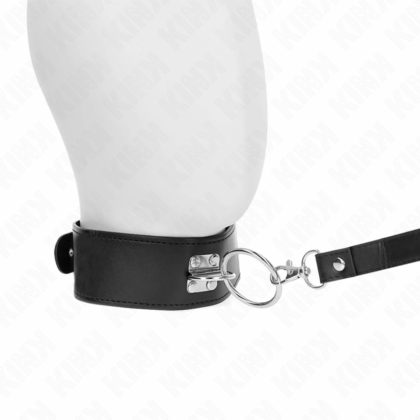 KINK-COLLAR-GAG-KINK-STUDDED-LEASH-116-CM-COLLAR-WITH-LEATHERETTE-STRAP-50-X-5-CM-1