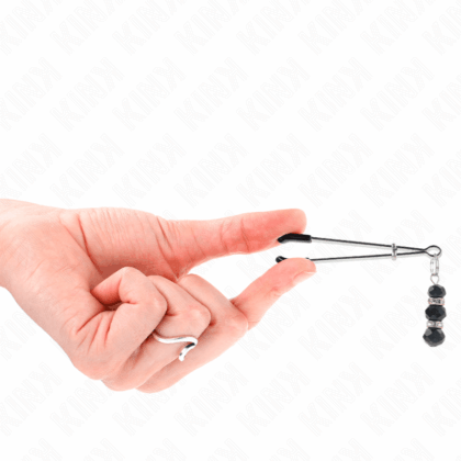 KINK-NIPPLE-GRIP-KINK-GOLD-THIN-NIPPLE-CLAMPS-WITH-3-BLACK-GLASS-BEADS-7-CM-1