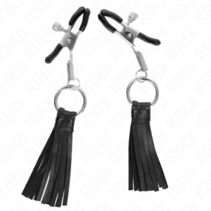 KINK-NIPPLE-GRIP-KINK-LEATHERETTE-TASSEL-NIPPLE-CLAMPS-6-CM-1