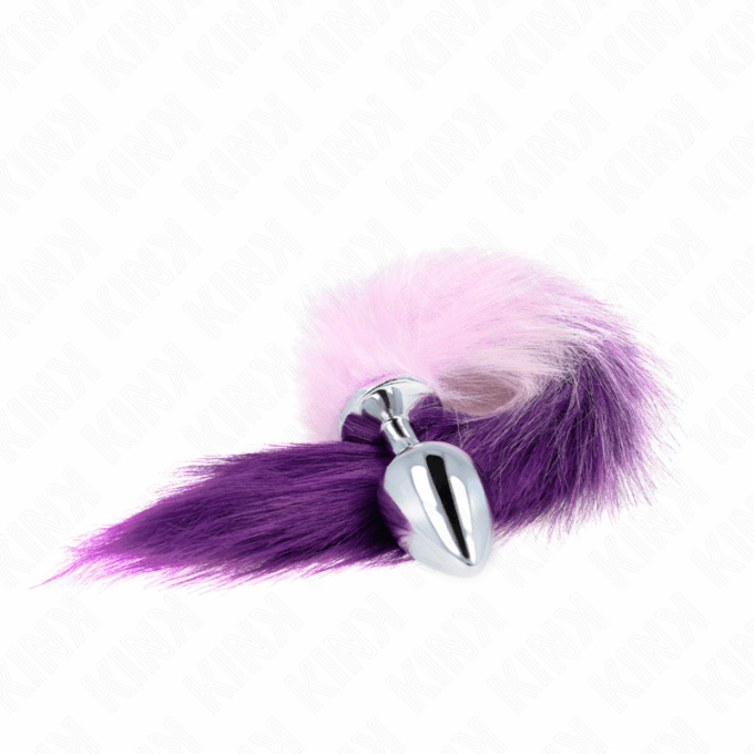 KINK - PLUG ANAL TAMANHO L 10 X 4 CM COM CAUDA SINTÉTICA 40 CM ROXO