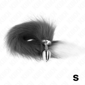 KINK-PLEASURE-PLUGS-KINK-ANAL-PLUG-SIZE-S-7-X-3-CM-WITH-SYNTHETIC-TAIL-40-CM-GREY-AND-WHITE-1