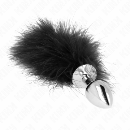 KINK-PLEASURE-PLUGS-KINK-STAINLESS-STEEL-ANAL-PLUG-11-x-7-CM-WITH-FEATHER-11-CM-1