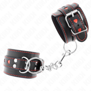 KINK-WRIST-RESTRAINT-KINK-BLACK-WRIST-RESTRAINTS-WITH-RED-HEART-INLAY-ADJUSTABLE-21-28-CM-X-5.5-CM-1