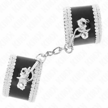 KINK-WRIST-RESTRAINT-KINK-BLACK-WRIST-RESTRAINTS-WITH-WHITE-DECORATE-LACE-ADJSUTABLE-20-23-CM-X-5.5-CM-1