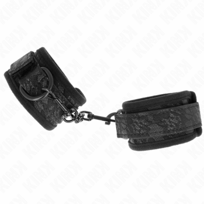 KINK-WRIST-RESTRAINT-KINK-DARK-LACE-COVERED-WRIST-CUFFS-NEOPRENE-ADJUSTABLE-BLACK-20-29-CM-X-5-CM-1