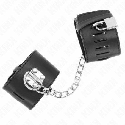 KINK-WRIST-RESTRAINT-KINK-FIXED-WRIST-RESTRAINTS-WITH-CHAIN-30-CM-AND-PADLOCK-CLOSURE-BLACK-ADJUSTABLE-16-23-CM-X-5.5-CM-1