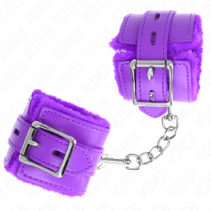 KINK-WRIST-RESTRAINT-KINK-FUR-LINED-WRIST-RESTRAINTS-WITH-SQUARE-HOLES-PURPLE-AND-PURPLE-BELT-ADJUSTABLE-17-29-CM-X-6-CM-1