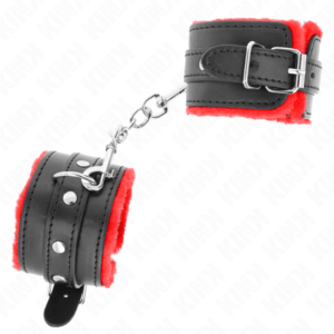 KINK-WRIST-RESTRAINT-KINK-PREMIUM-FUR-LINED-WRIST-RESTRAINTS-RED-WITH-BLACK-BELT-ADJUSTABLE-17-29-CM-X-6-CM-1