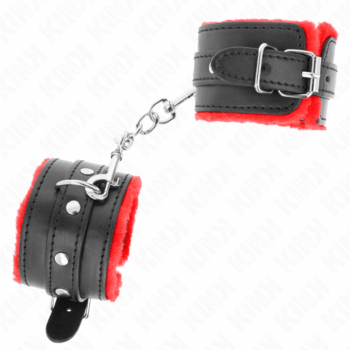 KINK-WRIST-RESTRAINT-KINK-PREMIUM-FUR-LINED-WRIST-RESTRAINTS-RED-WITH-BLACK-BELT-ADJUSTABLE-17-29-CM-X-6-CM-1