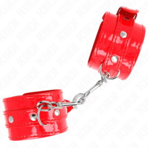 KINK-WRIST-RESTRAINT-KINK-SHINY-HAND-CUFFS-RED-ADJUSTABLE-23-33-CM-1