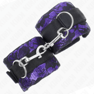 KINK-WRIST-RESTRAINT-KINK-SHORT-VELVET-LACE-WRIST-RESTRAINTS-AND-NYLON-BIND-PURPLE-BLACK-23-X-6.5-CM-1