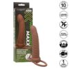 CALEXOTICS - MAXX RIBBED DUAL PENETRATOR 10 VIBRATIONS BROWN