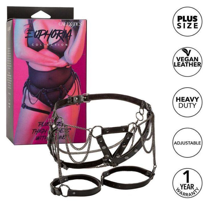 CALEXOTICS - EUPHORIA MULTICAIN THIGH HARNESS PREMIUM TAMANHO PLUS