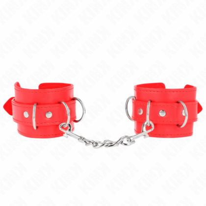 KINK - 3 RETENÇÕES DE PULSO D-RING AJUSTÁVEIS VERMELHO 17,5-25 CM X 6 CM