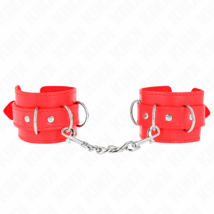 KINK - 3 RETENÇÕES DE PULSO D-RING AJUSTÁVEIS VERMELHO 17,5-25 CM X 6 CM