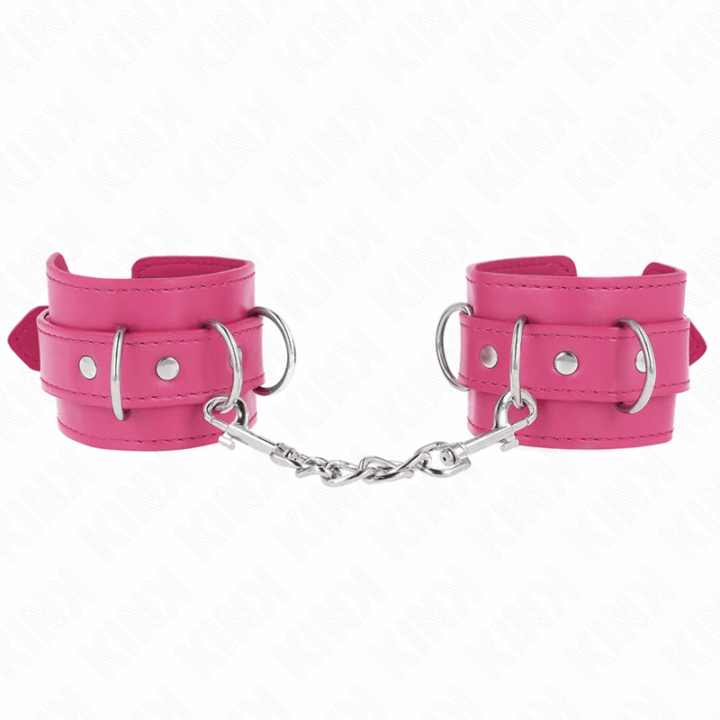 KINK - 3 RETENÇÕES DE PULSO D-RING AJUSTÁVEIS ROSA 17,5-25 CM X 6 CM