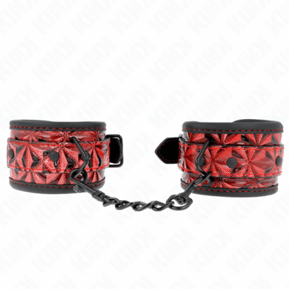 KINK - PULSO PADRÃO DIAMANTE VERMELHO ESCURO AJUSTÁVEL 17-26 CM X 5,5 CM
