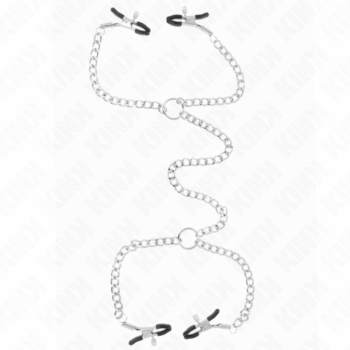 KINK - 4 PINÇAS DE CORRENTE 32 CM COM PEQUENAS CORRENTES 14 CM