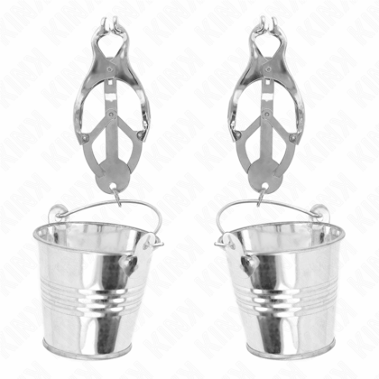 KINK - PINÇAS DE TREVO JAPONÊS COM BALDES PRATA