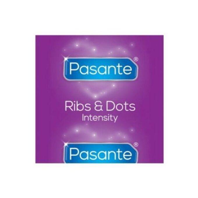 PASANTE - PRESERVATIVOS RIBS & DOTS INTENSITY 144 UNIDADES