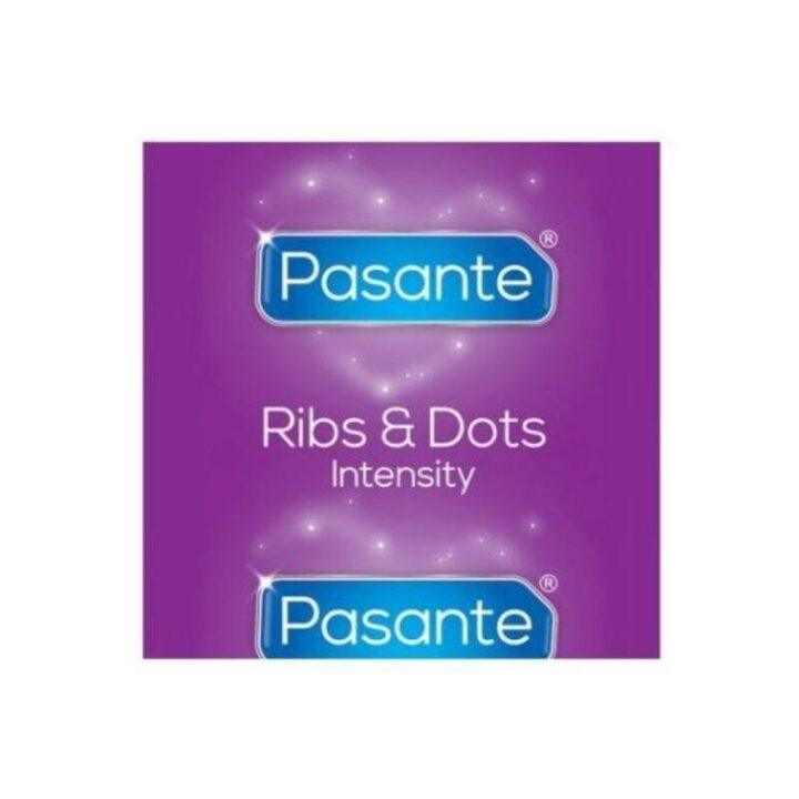 PASANTE - PRESERVATIVOS RIBS & DOTS INTENSITY 144 UNIDADES