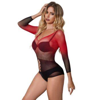 SUBBLIME-BODYSTOCKINGS-SUBBLIME-952259-RED-AND-BLACK-GRADIENT-LONG-SLEEVE-ELASTIC-FISHNET-BODYSTOCKING-ONE-SIZE-1