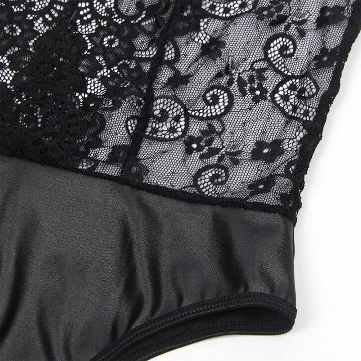 SUBBLIME - 954383 BODY SEXY COM CINTA-LIGA PRETO S/M