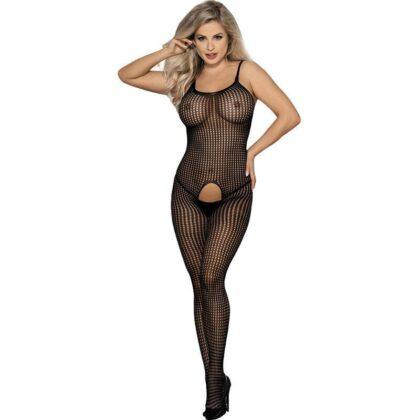 SUBBLIME - 951726 BODYSTOCKING SEM FUNDO DE REDE ELSTICA PRETA TAMANHO ÚNICO