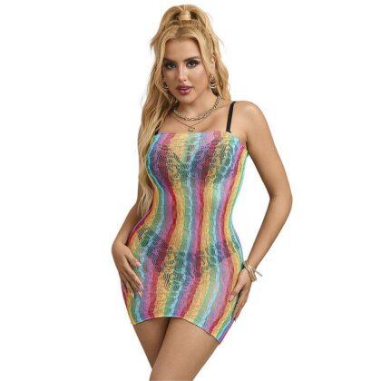SUBBLIME - 952457 RAINBOW OMBRO A OMBRO SEM MANGAS FISHNET VESTIDO TAMANHO ĆNICO