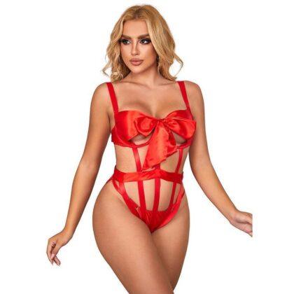 SUBBLIME - 954468 BODY SEXY ABERTO COM LAĆO VERMELHO S/M