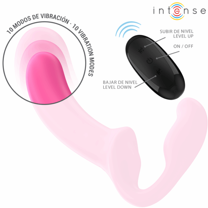 INTENSE - AMY VIBRADOR DUPLO 20 CM ROSA CONTROLE REMOTO
