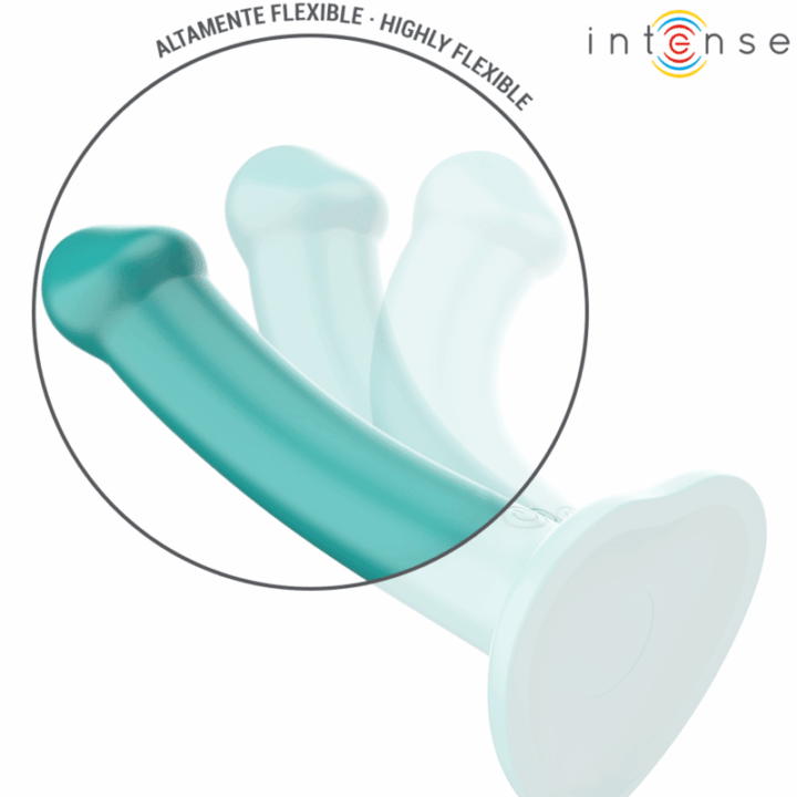 INTENSE - VIBRADOR KATIE COM VENTOSA 10 VIBRAÇÕES CONTROLE REMOTO AZUL