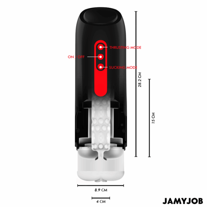 JAMYJOB - MASTURBADOR AUTOMÁTICO PHANTOM VAGINA 5 MODOS DE SUCÇÃO E IMPULSO