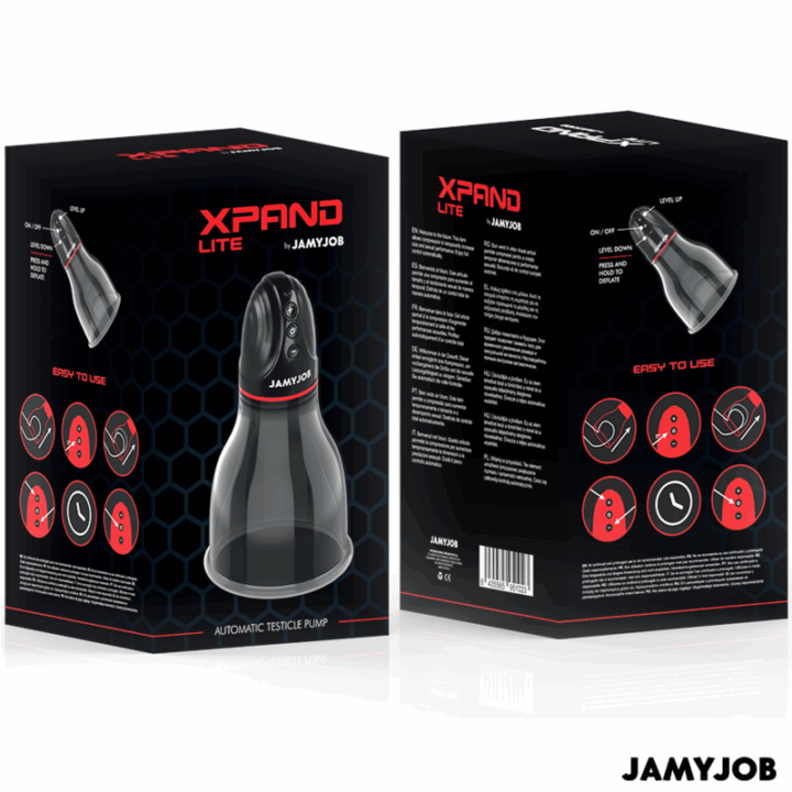 JAMYJOB - BOMBA DE TESTÍCULOS AUTOMÁTICA XPAND LITE 3 NÍVEIS DE SUCÇÃO CINZA