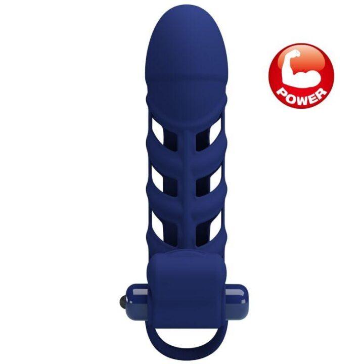 PRETTY LOVE - ALTAF ANEL VIBRADOR COM BAINHA DE SILICONE AZUL