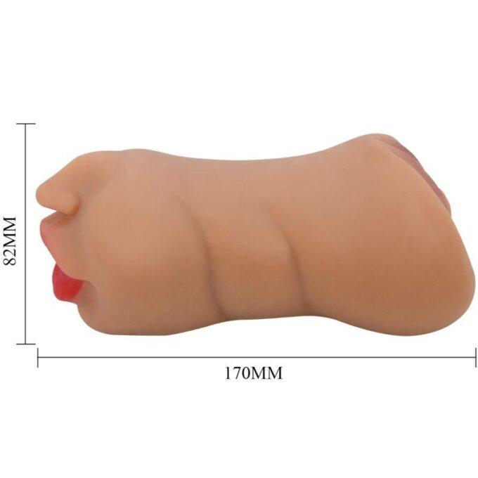 CRAZY BULL - ZOEY MASTURBADOR DUPLO BOCA E VAGINA CARNE