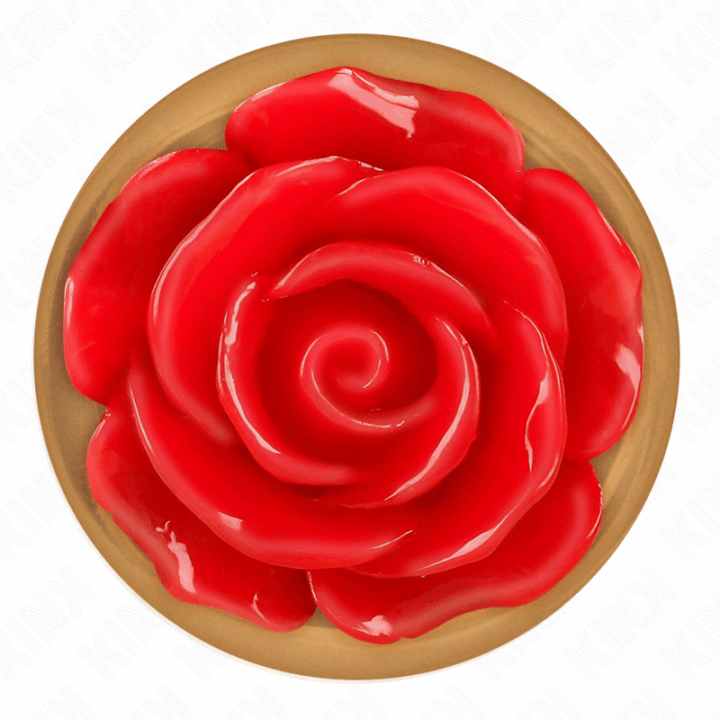 KINK - PLUG ANAL ROSA OURO COM ROSA VERMELHA L