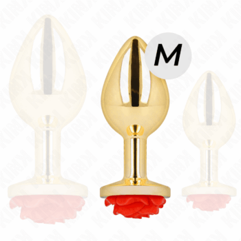 KINK-PLEASURE-PLUGS-KINK-PLUG-ANAL-GOLD-ROSE-RED-SIZE-M-1
