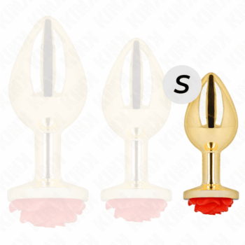 KINK-PLEASURE-PLUGS-KINK-PLUG-ANAL-GOLD-ROSE-RED-SIZE-S-1