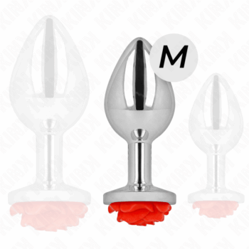 KINK-PLEASURE-PLUGS-KINK-PLUG-ANAL-ROSE-RED-SIZE-M-1