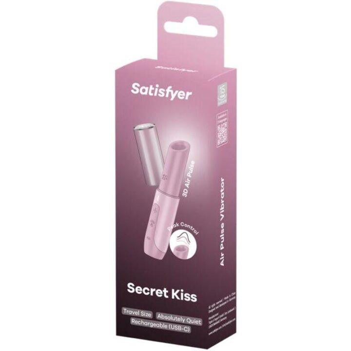 SATISFYER - ESTIMULADOR DE CLITÓRIS SECRET KISS WAVE ROSA