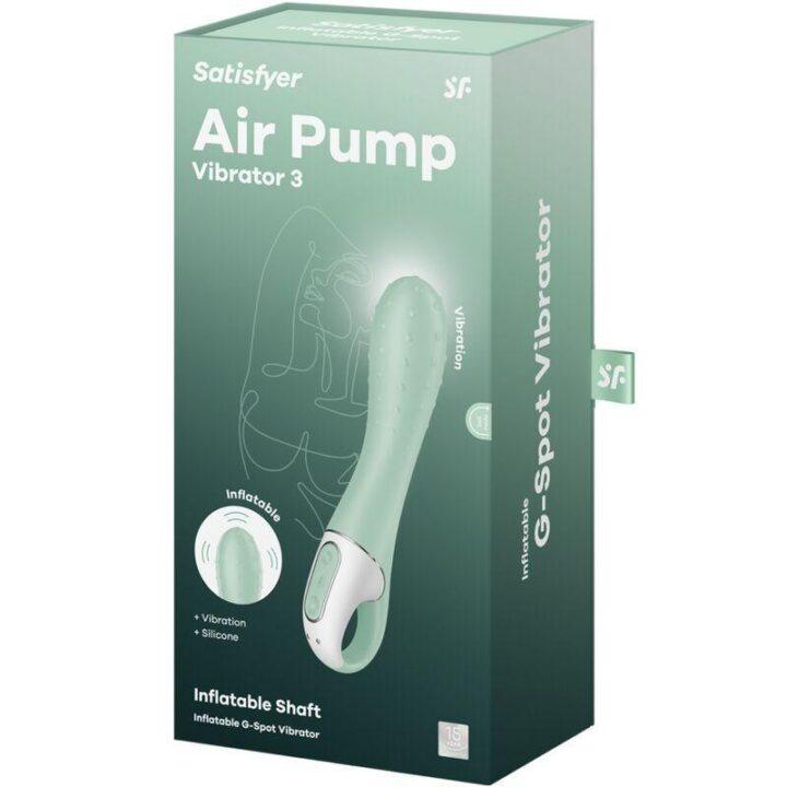 SATISFYER - AIR PUMP VIBRATOR 3 PONTO G INFLÁVEL MENTA