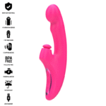 INTENSE - VIBRADOR EMI 13,5 CM MULTIFUNCIONAL 3 EM 1 10 VIBRAÇÕES ROSA