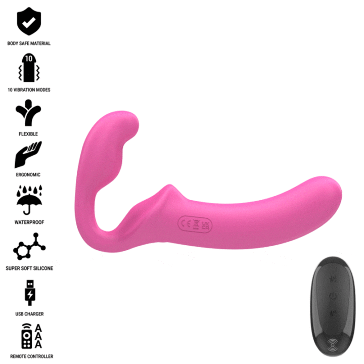 INTENSE - AMY VIBRADOR DUPLO 20 CM ROSA CONTROLE REMOTO