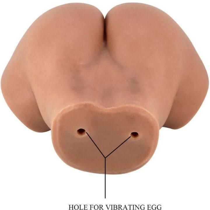 CRAZY BULL - VIBRADOR HAILEY BUTT COM CONTROLE REMOTO REALISTA DE VAGINA E ÂNUS