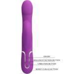 PRETTY LOVE - VIBRADOR E ESTIMULADOR MULTIFUNCIONAL 4 EM 1 ROXO
