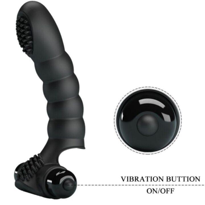 PRETTY LOVE - VIBRADOR DE DEDO ALEXANDER 10 VIBRAÇÕES PRETO